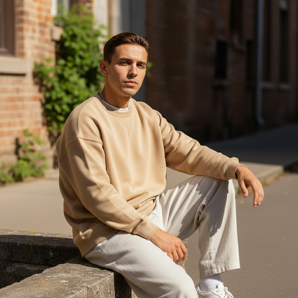 Men's Casual Loose Long Sleeved T-shirt