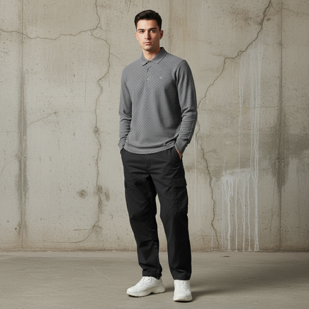 long-sleeved polo TOUKHA