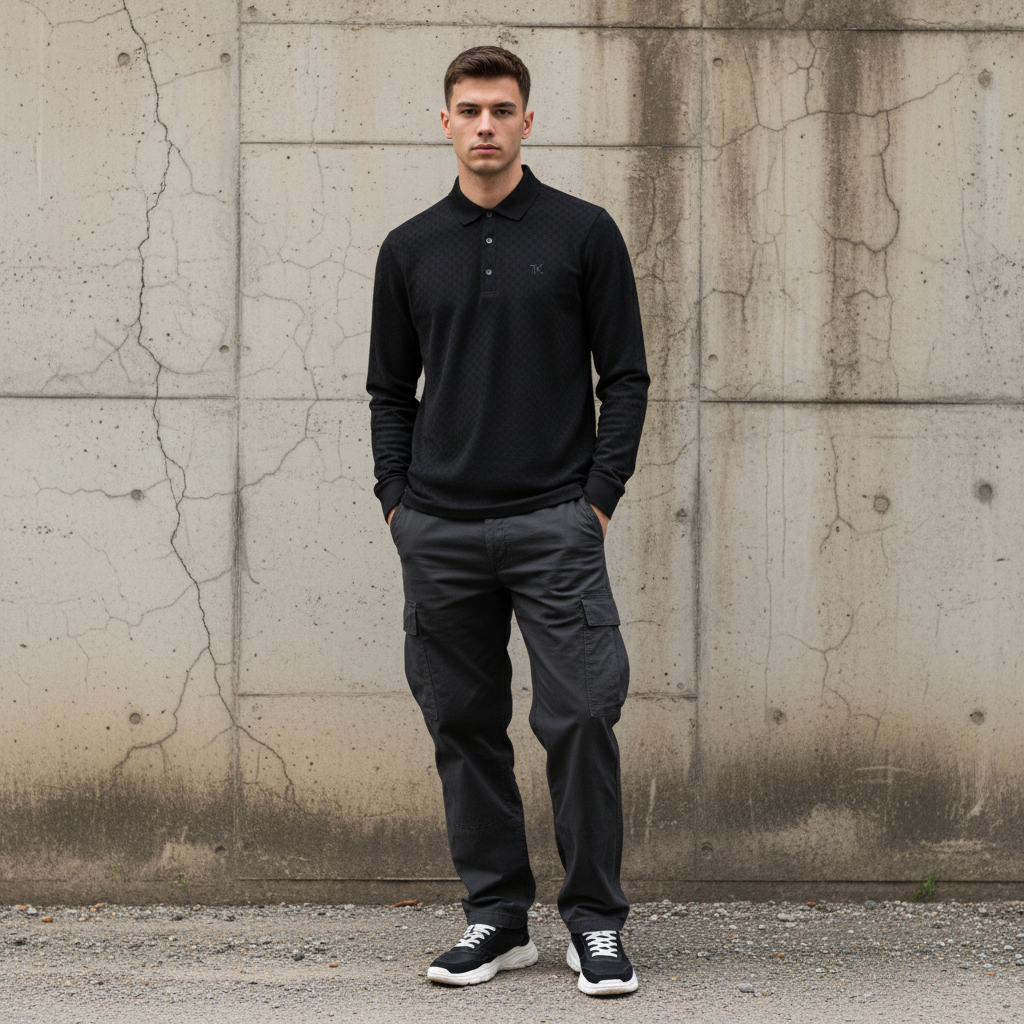 long-sleeved polo TOUKHA