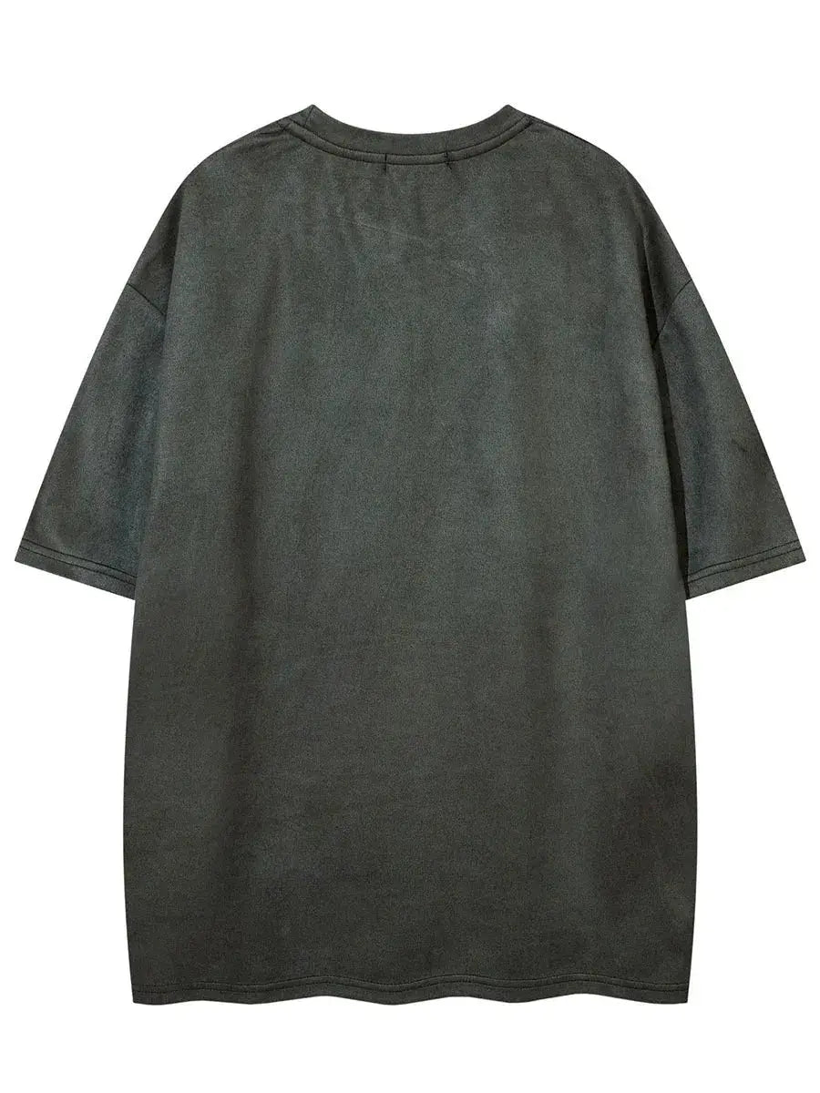 تي شيرت رجالي مطرز بأكمام قصيرة