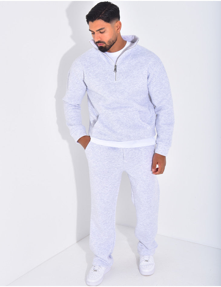 Ensemble pantalon et sweat à col zippé