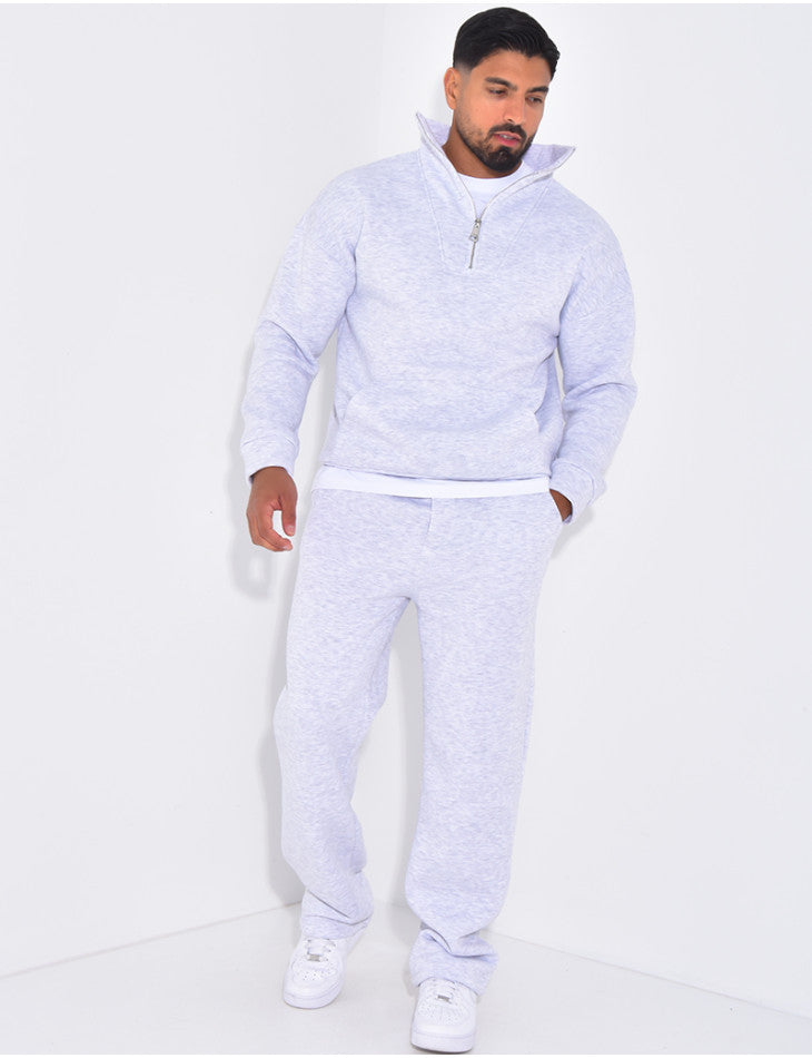 Ensemble pantalon et sweat à col zippé