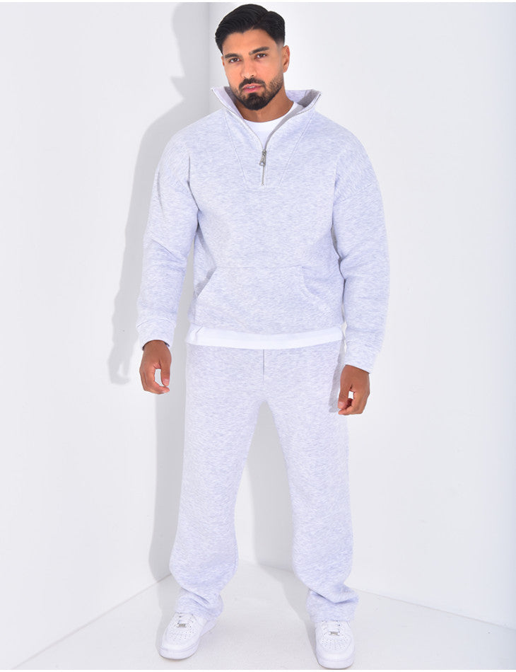 Ensemble pantalon et sweat à col zippé